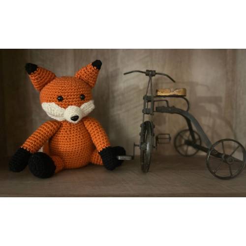Finley the Fox Soft Plush Handmade Stuffed Crochet Fox