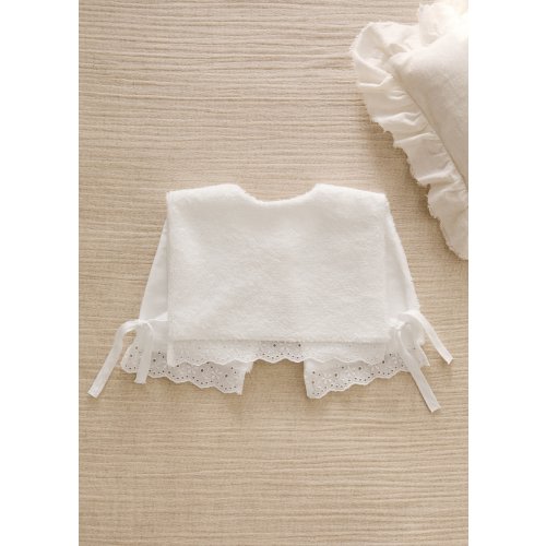 Terry bib with lace trim - Home | MANGO USA