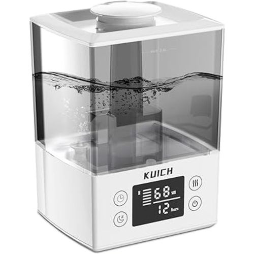 Air Humidifiers for Bedroom and Baby, Home & Plants - KUICH 2.4L Cool Mist Humidifiers for Nursery, 26db Quiet Top Fill Air Humidifier Lasts Up to 30 Hours, Auto Shut-Off, Super Easy to Fill and Clean