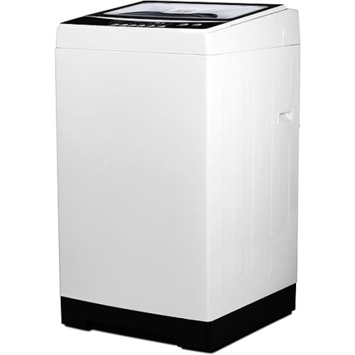 BLACK+DECKER Small Portable Washer, Washing Machine for Household Use, Portable Washer 1.7 Cu. Ft. with 6 Cycles, Transparent Lid & LED Display
