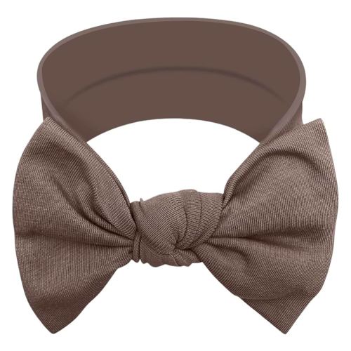 Baby Girl Headbands-Infant,Toddler Cotton Handmade Hairbands with Bows Child Hair Accessories (Brown)