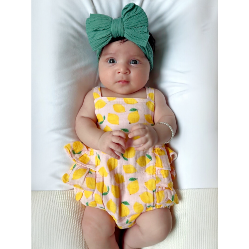 Lemon Sorbet / Muslin Ruffle Sunsuit