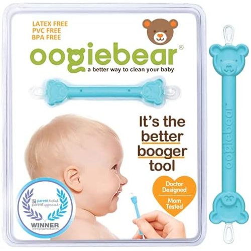 oogiebear - Patented Nose and Ear Gadget. Safe, Easy Nasal Booger and Ear Cleaner for Newborns and Infants. Dual Earwax and Snot Remover. Aspirator Alternative