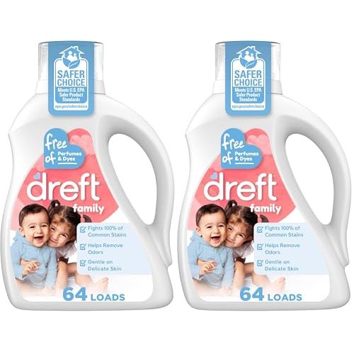 Dreft Liquid Laundry Baby Detergent Unscented 92 fl oz 64 loads (Pack of 2)