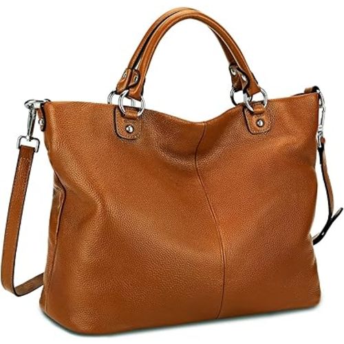 Kattee Women's Soft Leather Tote Bag, Top Satchel Purses and Handbags
