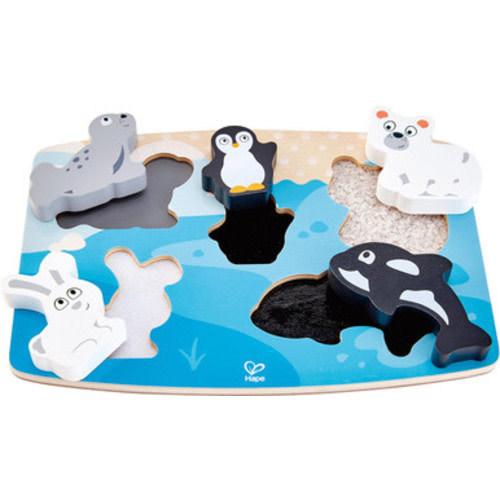 Hape Polar Animal Tactile Puzzle - The Fun Company