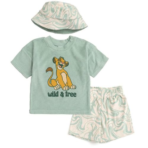 Disney Mickey Mouse Newborn Baby Boys T-shirt Shorts And Hat 3 Piece Blue Newborn