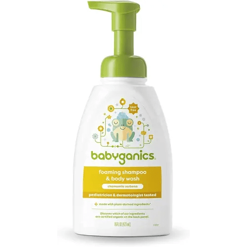 Babyganics Baby Shampoo + Body Wash Pump Bottle, Chamomile Verbena, 16oz