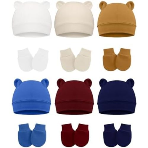 Cute Baby Mittens Newborn, No Scratch Baby Boy Mittens, Baby Girl Hat Gloves for Toddlers, Infant, Newborn