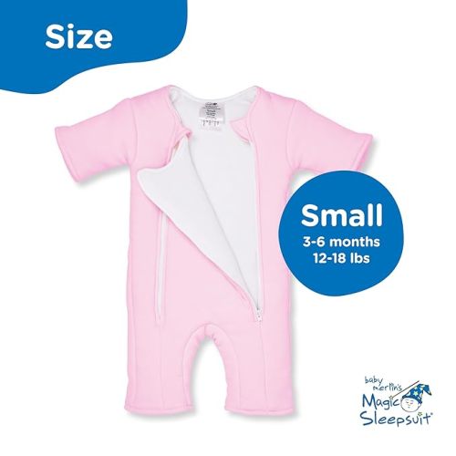 Magic Sleepsuit Baby Merlin's 100% Cotton Baby Transition Swaddle - Baby Sleep Suit - Pink colour - for 3-6 Months baby
