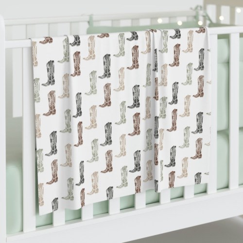 Western Swaddle Blanket, Little Cowboy, Little Cowgirl, Cowboy Boots, Ranch Kid, Rodeo Kid
