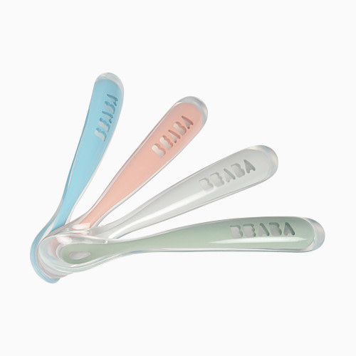 Baby's First Foods Silicone Spoons (Pack of 4) - Rose