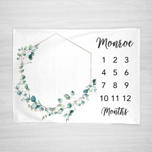Baby Milestone Blanket Wreath Customizable and Personalized - Etsy