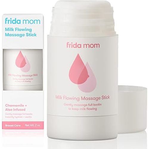 Frida Mom Milk Flowing Massage Stick for Breastfeeding and Nursing Moms, Easter Basket Stuffer, Infused with Chamomile + Aloe to Hydrate and Soothe