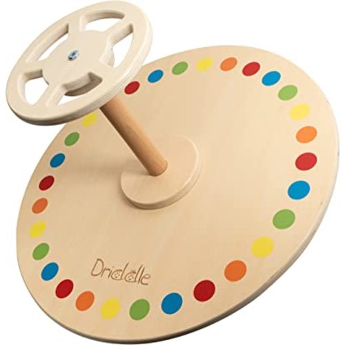 Wooden Spinner Seat - Sit and Spin - Bigger Size - Classic Spinning Activity Toy for Toddlers & Kids All Ages (Patent Pending)