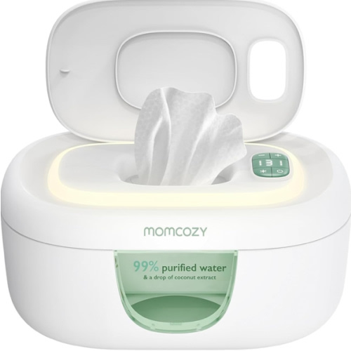 Momcozy Baby Wipe Warmer, Innovative Spring Design, Large Capacity Wipes Dispenser, Fast and Even Heating, 4 Modes of Temperature Heating Control, Diaper Wipe Warmer with Night Light