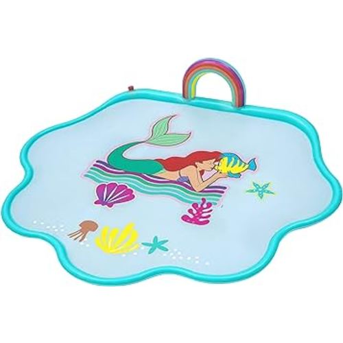 Disney Little Mermaid Splash Pad | Outdoor Sprinkler Water Toy for Children | Made for Kids Ages 2 and Up