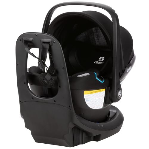 Diono LiteClik30 RXT SafePlus Infant Car Seat and Base, Rear-Facing for Infants 4-30lbs, SafePlus Engineering, with Infant Insert, UPF 50+ Sunshade (Black Storm)