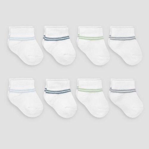 Carter's Just One You® Baby Boys' 8pk Striped Ankle Socks - 0-3M