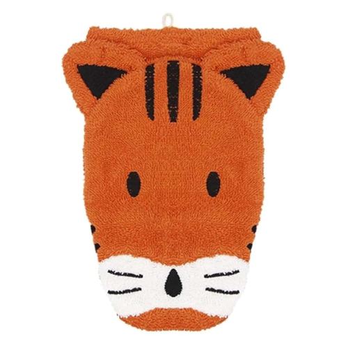 Furnis Organic Cotton, Washcloth Mitt Tiger Puppet, Adult Size