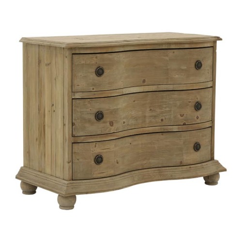 Pine 3 Drawer Chest in Natural Pine - Faire
