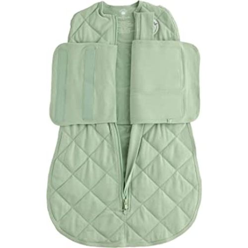 DREAMLAND BABY Sleep Swaddle | Baby: 0-6 Months | Gently Weighted Sleep Swaddles | 100% Natural Cotton | 2-Way Zipper | Machine Washable | Newborn/Infant Swaddle Transition | Swaddle Sleeping Bag