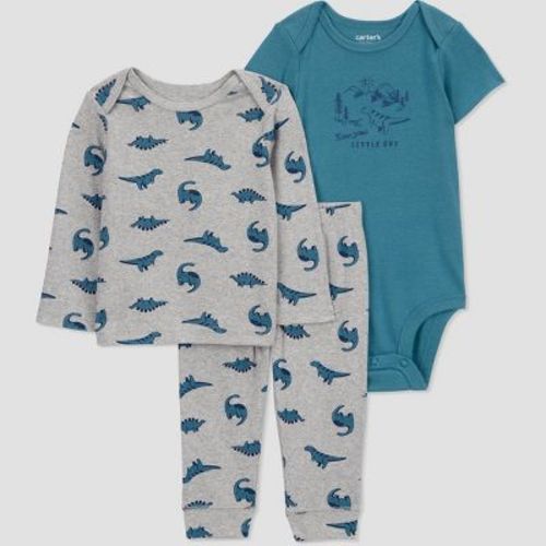 Carter's Just One You® Baby Boys' Dino Top & Bottom Set - Blue Newborn