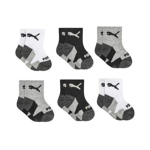PUMA baby-boys 6 Pack Infant Anklet Socks
