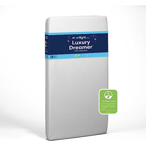 Moonlight Slumber Luxury Dreamer Crib Mattress - Firm, Dual Sided, Standard Size, Waterproof, 5in.