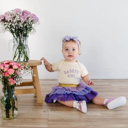 Daddy's Girl Short Sleeve Bodysuit, Natural - Sweet Wink | Maisonette