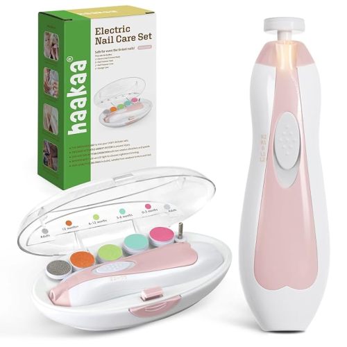 haakaa Baby Nail Trimmer Electric, Gentle Nail File for Newborns & Infants