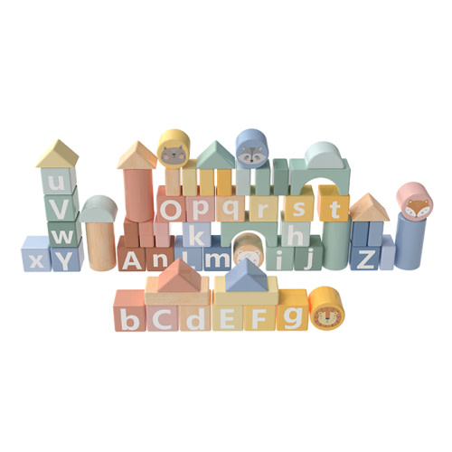 Building Blocks Alphabet - 60pcs|Kifun/Viga Toys - One of the biggest wooden toy manufacturers from China since 2000.