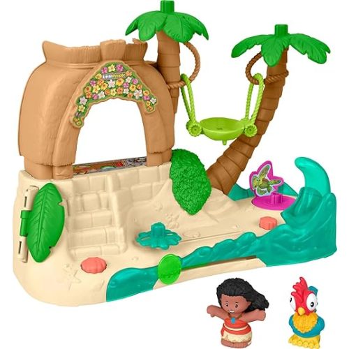 Fisher-Price Little People Toddler Toy Disney Princess Moana Adventure Village Playset with Figures for Pretend Play Kids Ages 18+ Months
