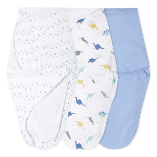 aden + anais dino-rama essentials easy swaddle wrap quick change 3 pack TOG 1.0