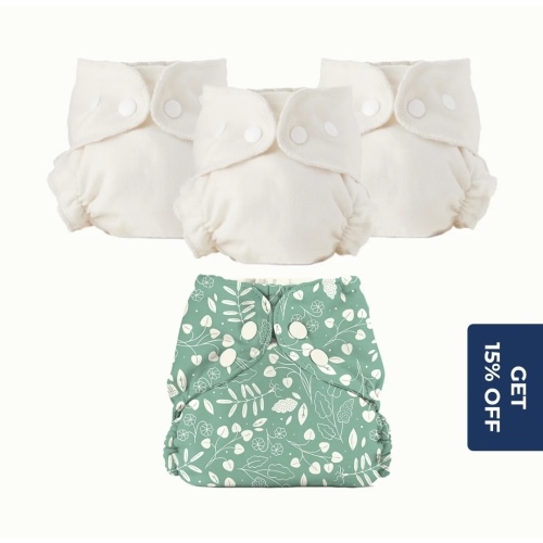 Organic Cloth Diaper Bundle Starter – Esembly - FW Botany - Size 1