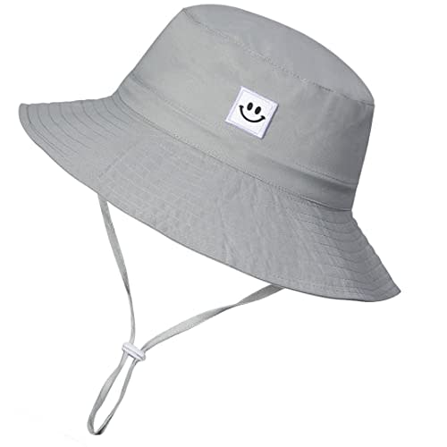 MaxNova Baby Sun Hat Smile Face UPF 50+ Toddler Bucket Hat for Boys Girls 0-7 Years