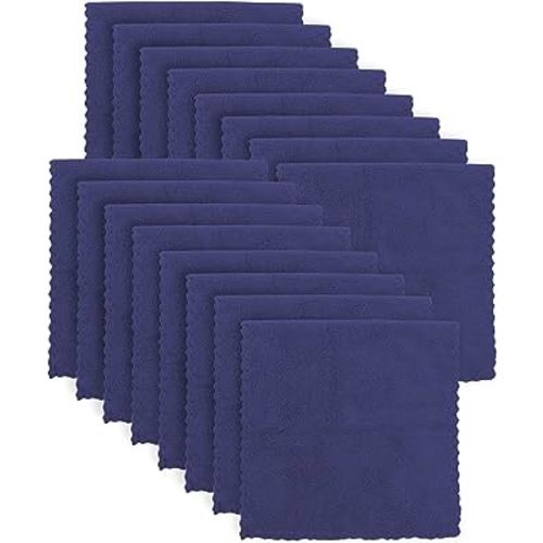 Super Soft Burp Cloths 16 Pack - Thick - Extra Absorbent - Perfect Size Large 20 X 10 Inch - Light and Easy to Carry - Milk Spit Up Rags - Burpy Cloths for Unisex, Boys, Girls, Newborn - Navy Blue
