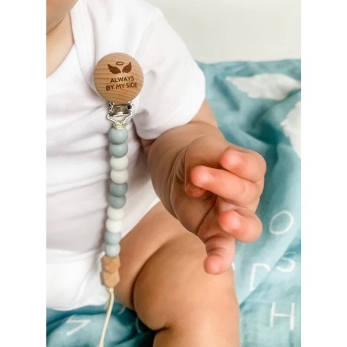 Guardian Angel Pacifier Clip - Pink or Blue