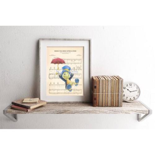 Jiminy Cricket Pinocchio When You Wish Upon A Star Sheet Music - Etsy