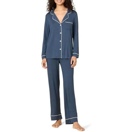 Amazon Essentials x Sofia Grainge Women's Stretch Modal Long-Sleeve and Full-Length Bottom Pajama Set