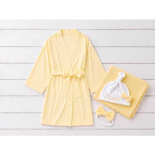 Mommy and Me outfits, Yellow Maternity dress with matching Dad Shirt set.