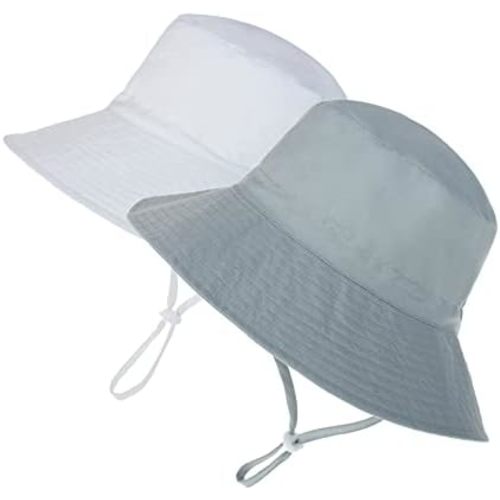 Baby Sun Hat Toddler Summer UPF 50+ Sun Protection Baby Boy Girls Hats Beach Hats Wide Brim Adjustable Bucket Hat