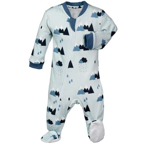 zippyjamz – Zipper Organic Sleeper Footed Onesies Sleeper Baby Pajamas with Inseam Zipper