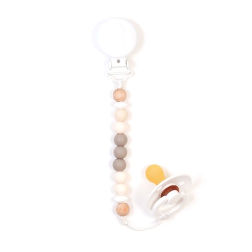 Bulle Pacifier Clip Ora - White Ivory