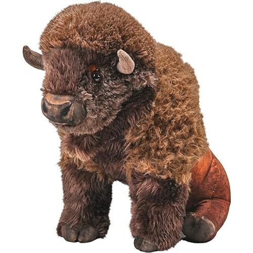 Wild Republic Artist Collection, Bison, Gift for Kids, 15 inches, Plush Toy, Fill is Spun Recycled Water Bottles