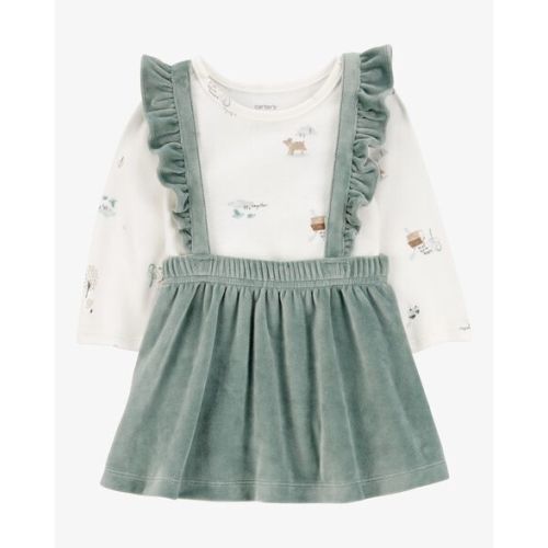 Baby 2-Piece Woodland Creatures Bodysuit & Velboa Jumper Set - Carter's | Carter's