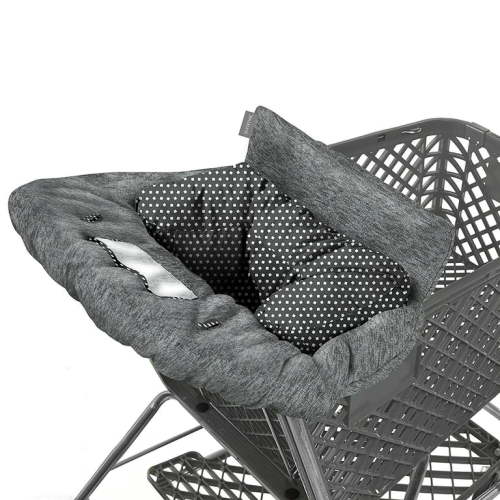 Summer Infant Comfort Baby Cushion Protector, 2-in-1 Portable Shopping Cart and High Chair Cover, Heather Gray