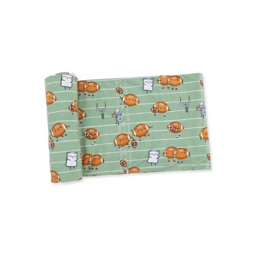 Stretch Swaddle, Footballs Playing Football – SpearmintLOVE