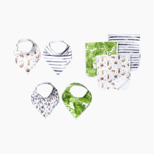 Copper Pearl Bandana Bib and Burp Cloth Bundle - Noah
