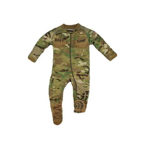 Boot Camp Baby Multicam Camouflage Pattern Zip Up Footed Sleep And Play Long Sleeve (0-3 Months)